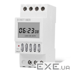 Реле годинника Sinotimer TM623, на DIN-рейку, РК-екран, програмований, 16А, 220V, 82х68х35мм (YT-TM623)