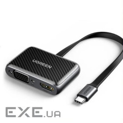 Перехідник USB2.0 to HDMI+VGA (HDMI 1.4b 3D/4K*2K30Hz+VGA 1080P60Hz CM303) black Ugreen (70549)