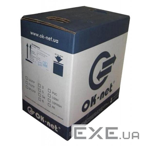 Мережний Кабель OK-Net F/ UTP cat.6, LSOH, 305м (КПВонг-HFЭ-ВП (250) 4x2x0,57)