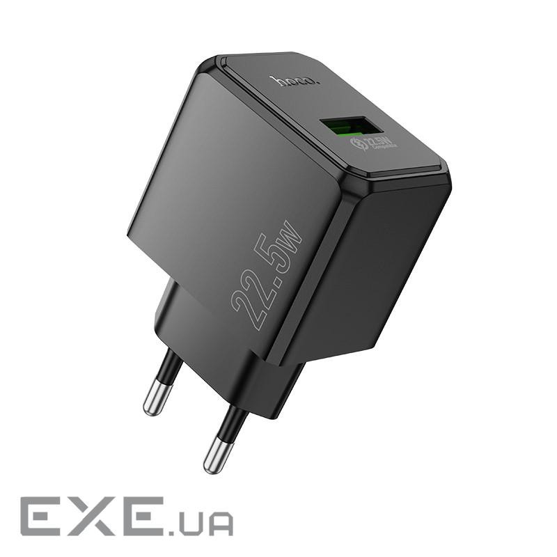 СЗУ 110-240V HOCO CS17A 1xUSB, 22.5W, Black, Blister (HOCO CS17A / W)