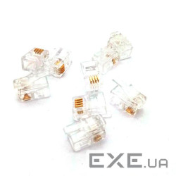 Конектор RITAR RJ-12 4P4C UTP Cat-3 (100 шт/уп.) Q100 (RJ12 100шт) )