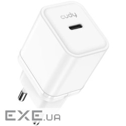 Зарядний пристрій 1xUSB 20W, (GaN, 1хUSB-C, QC+PD 3.0, вилка ЄС, для iPhone серії 12 та но (CH20_EU)