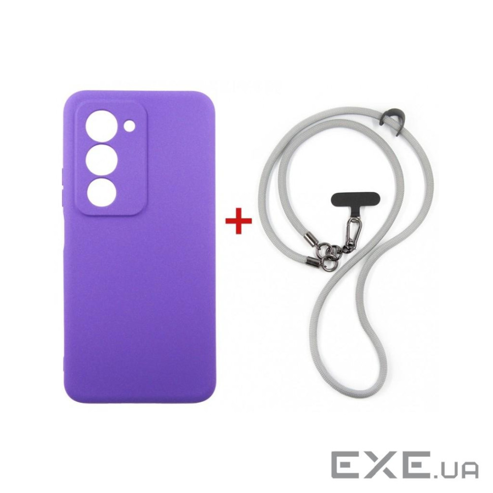 Чохол до мобільного телефона Dengos Case + Cross-body Strap Xiaomi Redmi 15 Purple+G (DG-KM-CCRB-45)