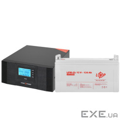 Комплект резервного живлення LogicPower B1500 + гелева батарея 1440 Ватт (19996)