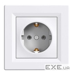 Розетка одинарна із заземленням Schneider Electric ASFORA EPH2900121