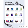 Дата кабель USB-C to USB-C 0.5m 3A 60W 90 corner US255 black/gray Ugreen (50122)