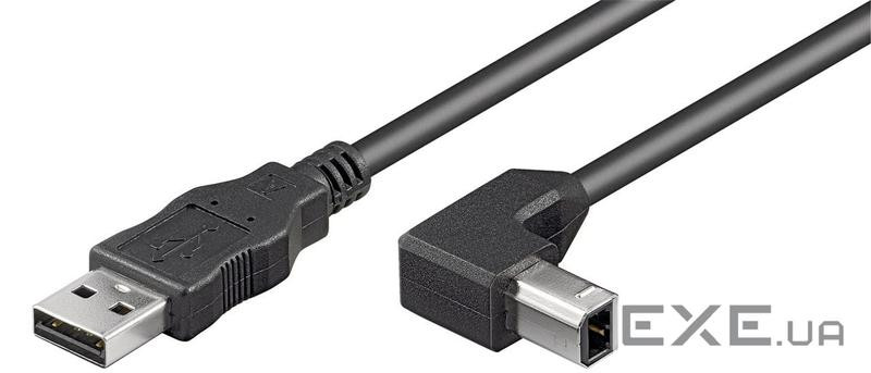 Кабель принтера Goobay USB2.0 A-B M/M 2.0m, AWG28 90вниз 2xShielded Cu (75.05.0856-1)