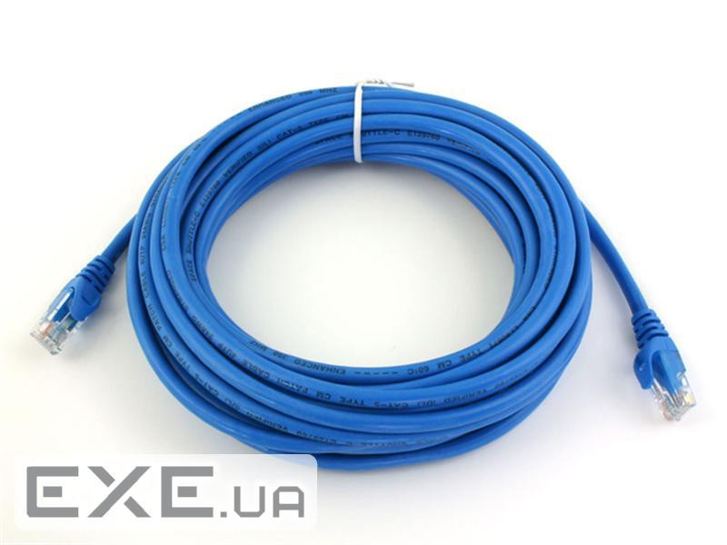 Патч корд Atcom 15м RJ-45 CCA UTP, синий, 15 м, 5е cat. (9168)