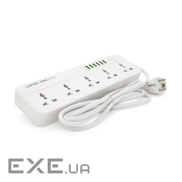 Мережевий фільтр LDNIO SС5614, 5 Розеток + 6 USB, 2 м, перетин 3х0, 75мм, White, Box , White, Box