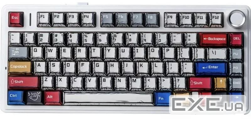 Клавіатура Aula F75 ENG/UKR WL/BT/USB Comic (6978080501578)
