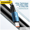 Дата кабель USB 2.0 AM to USB-C 2.0m 120W black Essager (EXC120-CGA01-P)