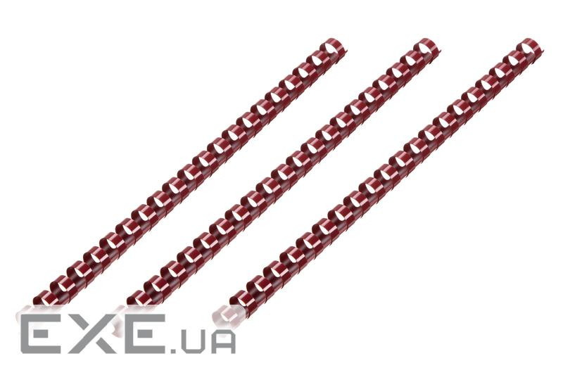 Пластикові пружини для біндера 2E, 22мм, темно-бордові, 50шт (2E-PL22-50MR) (2E-PL22-50MR)