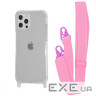 Чохол WAVE Clear Case with Strap iPhone 12/12 Pro pink (57007 pink)