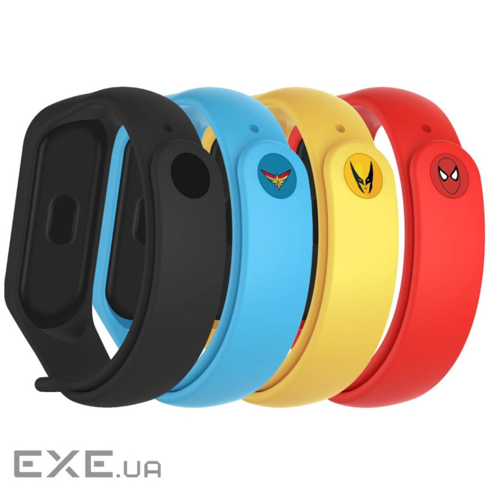 Ремінець до фітнес браслета Armorstandart комплект 4шт Xiaomi Mi Band 4/3 Superhero Editi (ARM77062)