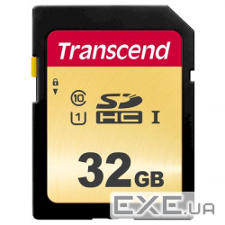 Карта пам'яті TRANSCEND SDHC 32GB UHS-I V30 Class 10 (TS32GSDC500S)