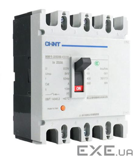 Модульний вимикач CHNT NM1-250S/4300-200А 4P, 380 В. 200A. 8КА/400В, 10КА/800В (NM1-250S / 4300-200)