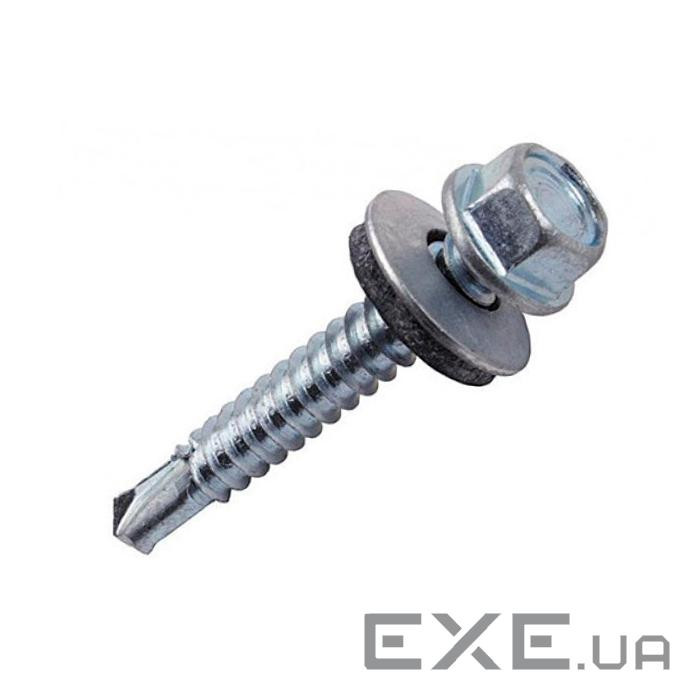 Саморіз покрівельний по дереву з буром та шайбою 4,8х35 уп 100шт ціна за уп (YT43337)