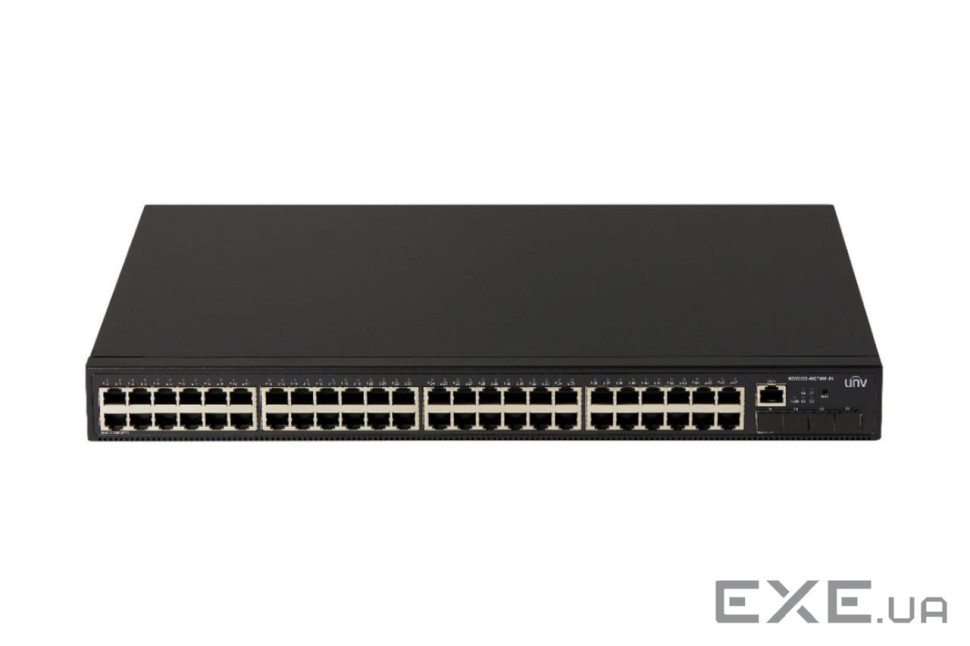 Комутатор UNV Ethernet Switch 48 портів, керований, 48 &times; RJ45 10/100/1000 Mbps (NSW5130-48GT4XP-IN)