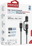 Дата кабель USB-C to USB-C + Lightning black Promate (powerlink-cci.black)