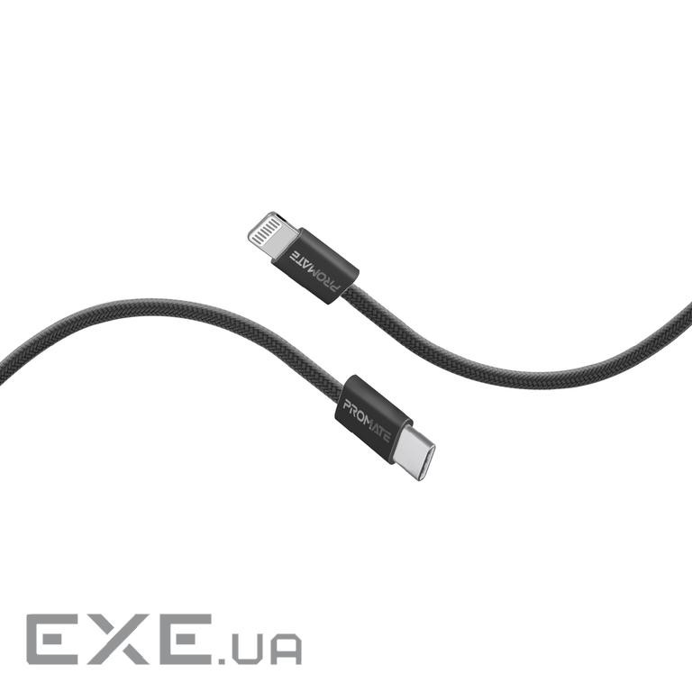 Дата кабель USB-C to Lightning 1.2m Promate (ecoline-ci120.black)