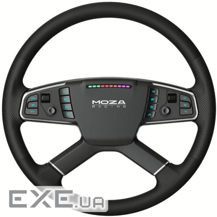 Кермо MOZA Racing TSW Truck 40cм.,14 кн. RGB, чорне (RS060)