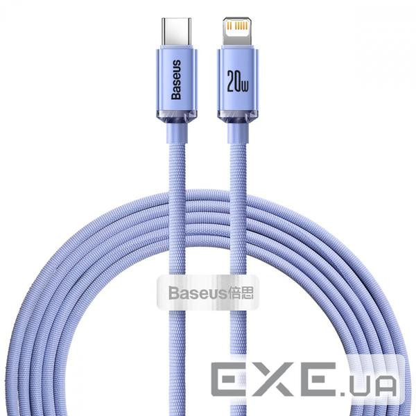 Кабель BASEUS Crystal Shine Series Fast Charging Data Cable Type-C to iP 20W 2м Purple (CAJY000305)
