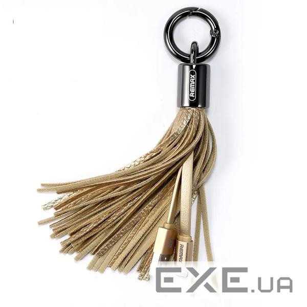 Кабель Remax RC-053 Tassel Ring USB-Lightning, 0.15м , Gold (6954851260172)