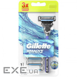 Бритва Gillette Mach3 Start із 3 змінними картриджами (7702018464005)