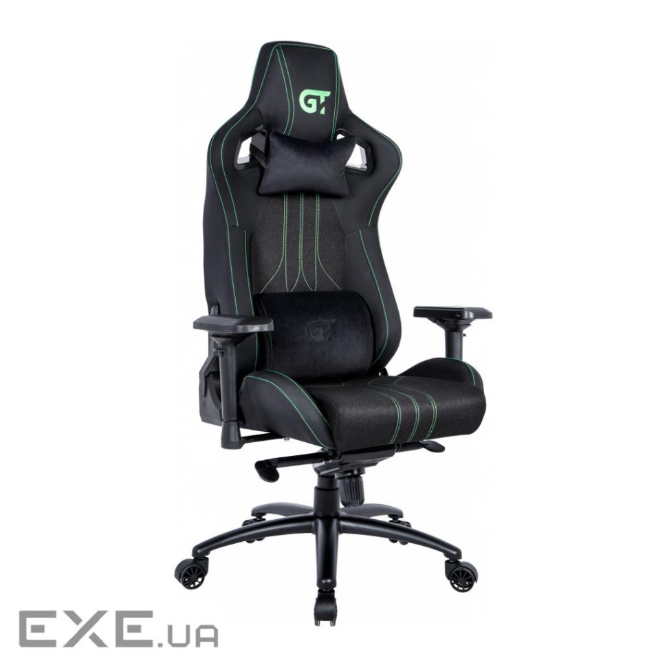 Крісло ігрове GT Racer X-8006 Black/Green (X-8006 Fabric Black/Green)