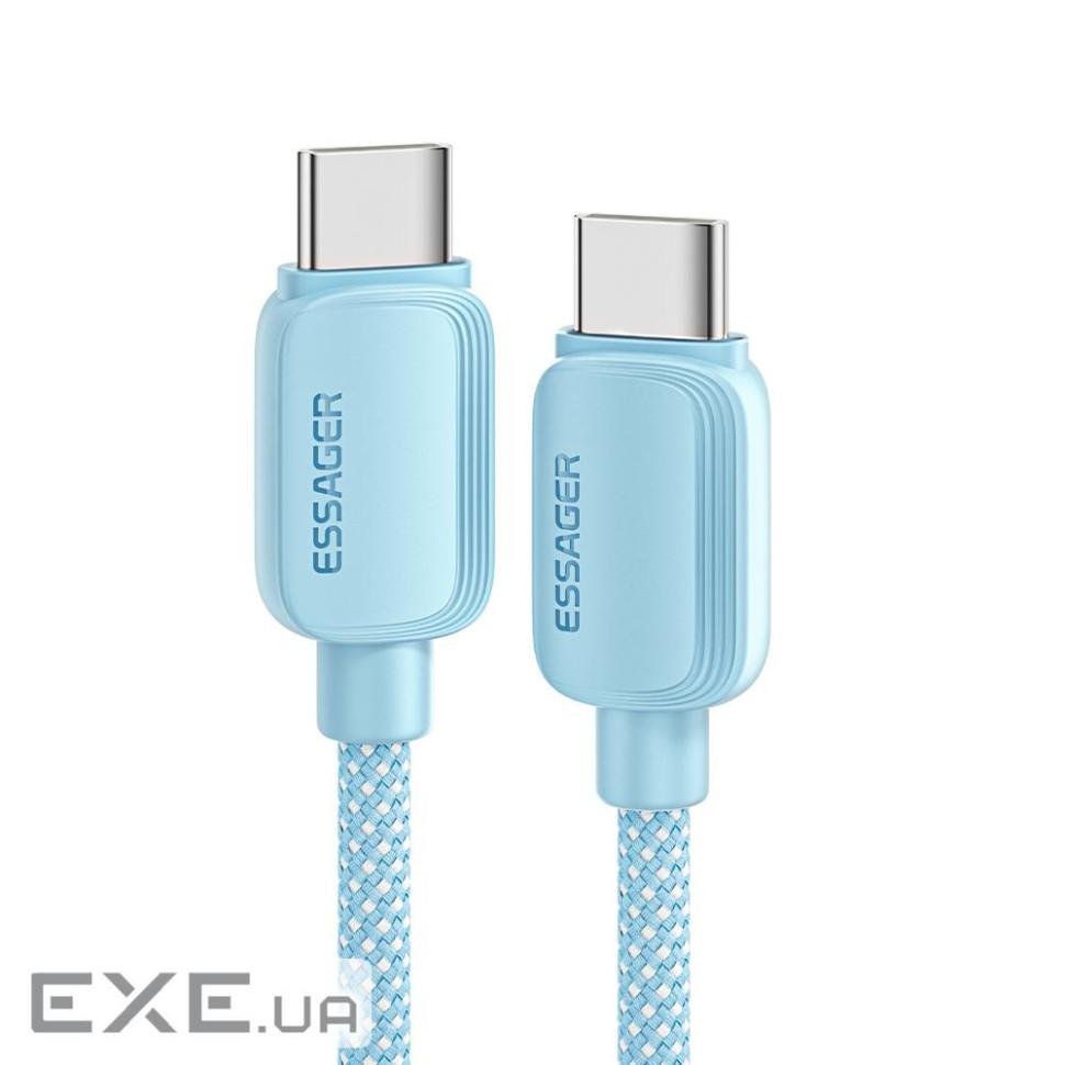 Дата кабель USB-C to USB-C 1.0m 100W blue Essager (EXCTT1-WL03-P)
