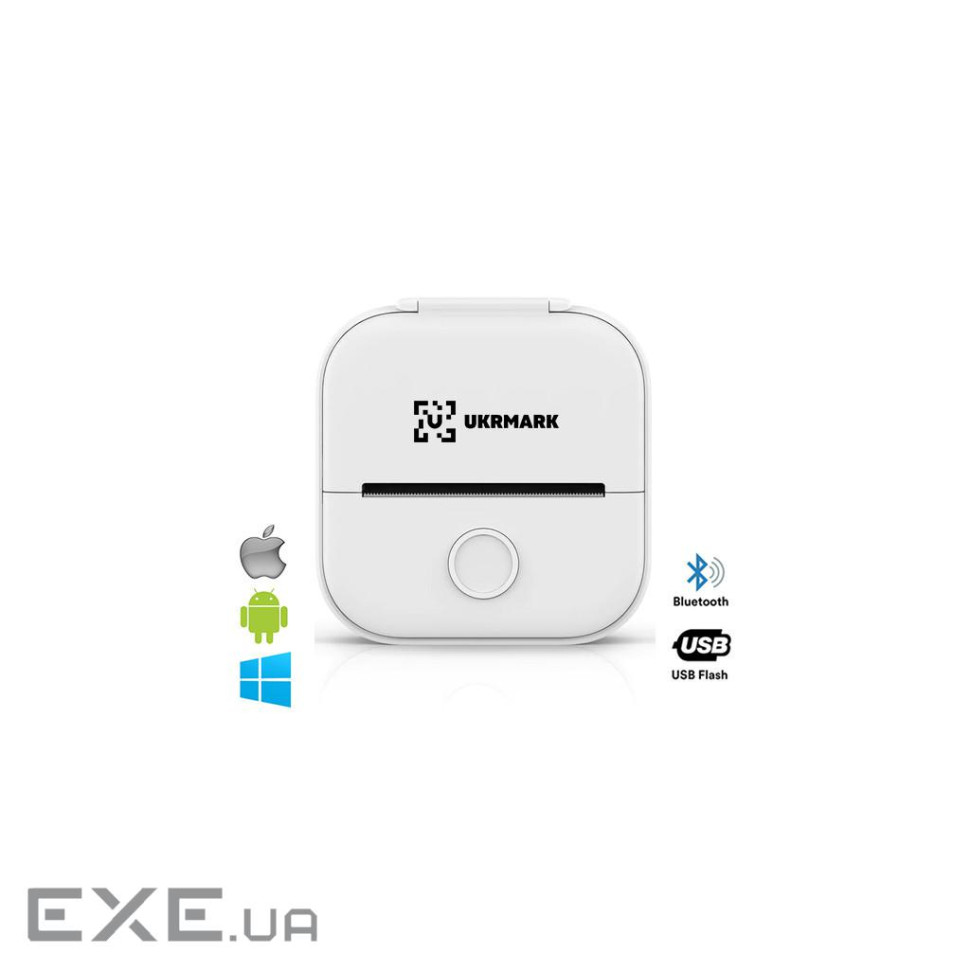 Принтер чеків UKRMARK P02WT Bluetooth, білий (900887)