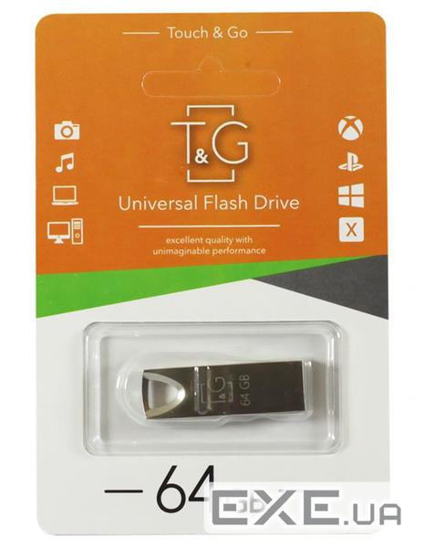 Флеш-накопичувач USB 64GB T&G 117 Metal Series Silver (TG117SL-64G)