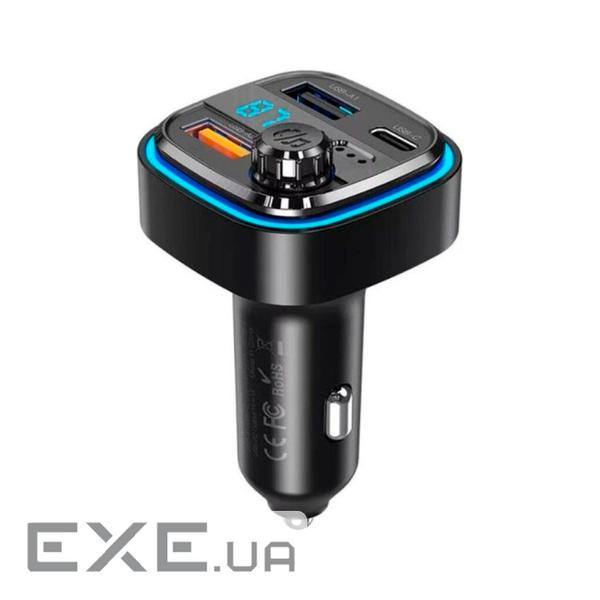 FM модулятор XO BCC08 автомобільний зарядний пристрій MP3/PD/2USB/3,1A Чорни (XO-BCC08) (XO-BCC08)