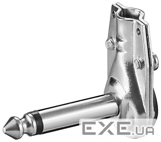 Штекер FreeEnd-Jack 6.3mm,/M конектор Mono Metal 90е,чорний (75.01.1040-1)