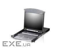 8-портовий Cat 5e KVM over IP комутатор Dual Rail з 19 '' LCD екраном , 19" (KL1508AIN-AXA-RG)