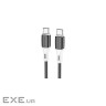 Дата кабель USB-C to USB-C 1.0m 3A 60W silicone black BOROFONE (6974443384802)