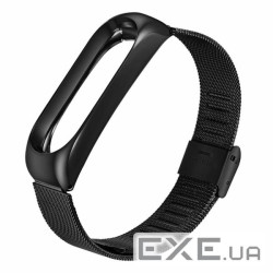 Ремінець BeCover Metal для Xiaomi Mi Smart Band 5/Mi Smart Band 6 Black (705146)