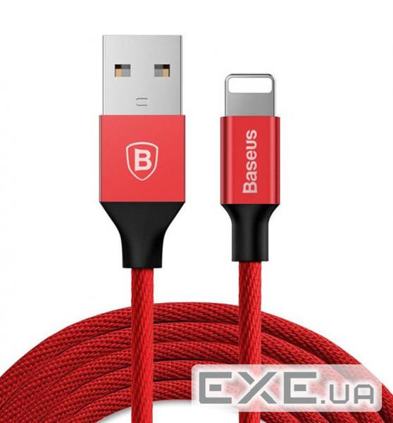 Дата кабель USB 2.0 AM to Lightning 1.8m red Baseus (CALYW-A09)