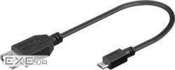 Перехідник обладнання USB2.0 A-microB F/M,0.2m,чорний (75.03.5193-1) (75.03.5193-1)