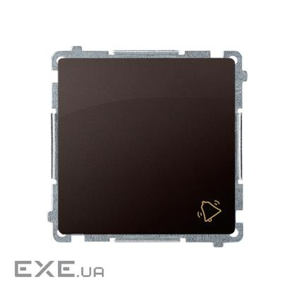 Bыключатель Basic 1х нажимной "звонок", шоколадный (BMD1.01/47)