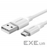 Дата кабель USB 2.0 AM to Micro 5P 2.0m US289 White Ugreen (60143)