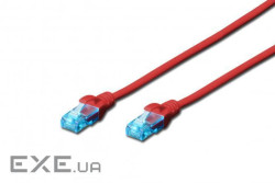 Патч-корд 2E CAT 5e, UTP, 5м, 26AWG, RJ45, 7/0.16, Cu, LSZH, червоний (2E-PC5ECU-5LSZH-RED)