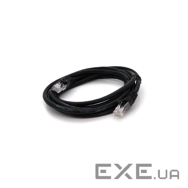 Патч-корд литий RITAR, UTP, RJ45, Cat.6, 1m, чорний, Cu (мідь) ) (PCR-CU6/1Bk)