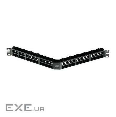 Рамка патч-панелі набірна кутова, 48xMinicom STP 1U (CPA48HDBL)
