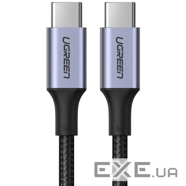 Дата кабель USB-C to USB-C 1.0m US316 100W 5A Alum. (Black) Ugreen (70427)