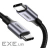 Дата кабель USB-C to USB-C 1.0m US316 100W 5A Alum. (Black) Ugreen (70427)