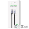 Дата кабель USB-C to USB-C 1.0m US316 100W 5A Alum. (Black) Ugreen (70427)