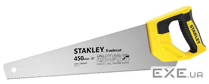 Ножівка Stanley по дереву 450мм 11TPI TRADECUT (STHT20355-1)