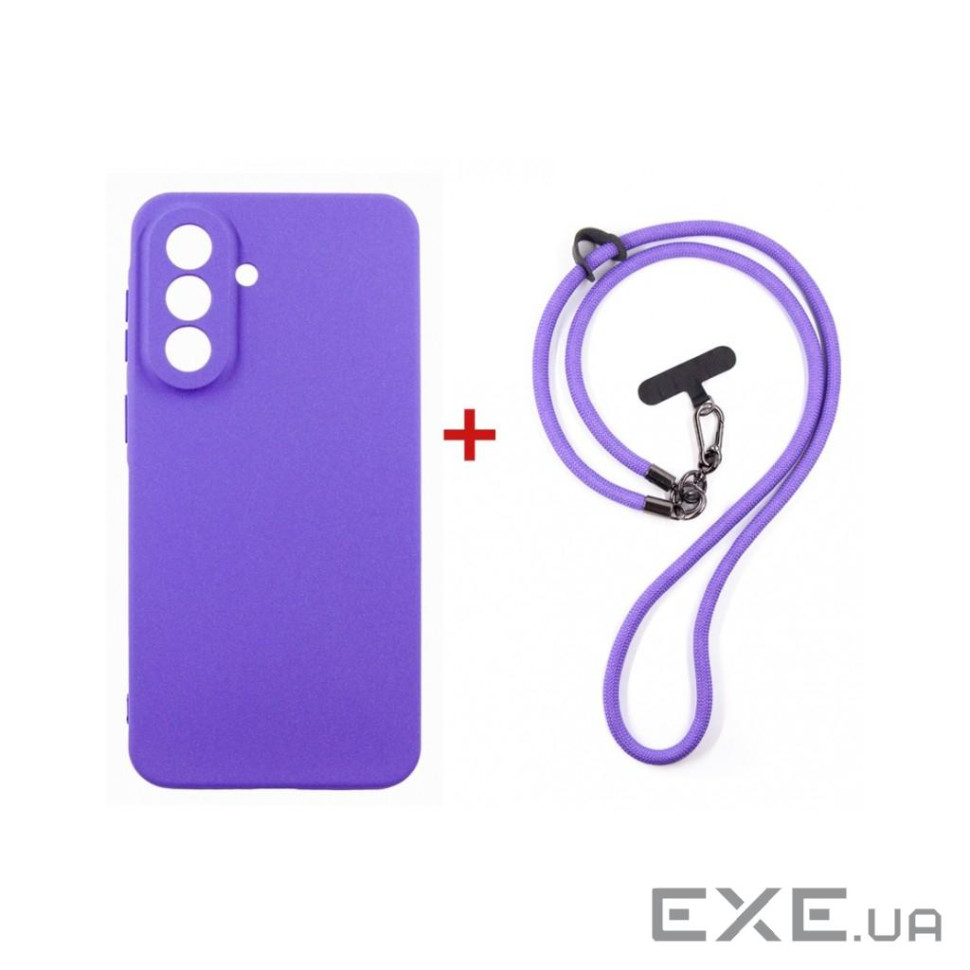 Чохол до мобільного телефона Dengos Case + Cross-body Strap Xiaomi Redmi 15 Purple+P (DG-KM-CCRB-46)
