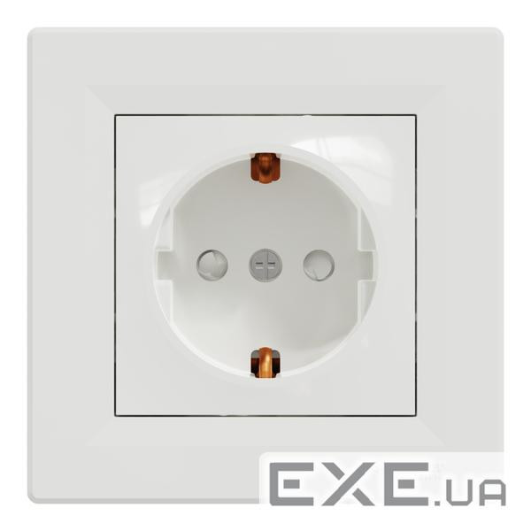 Розетка Schneider Electric ASFORA зі штор. біла (EPH2900221)